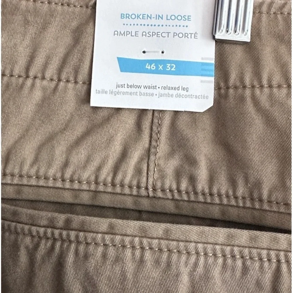 Old Navy Broken -In Loose Chinos Pants Mens Size 46X32 Toasty Tan Casual New
